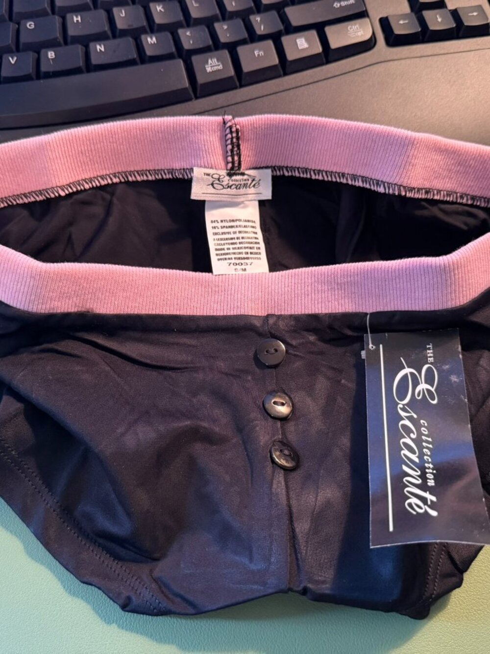 NWT Escante Black n Pink Boxer S/M